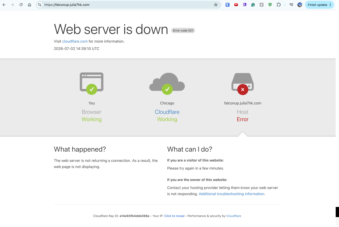 Site not resolving yet