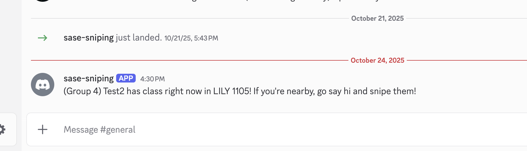 Bot sending messages