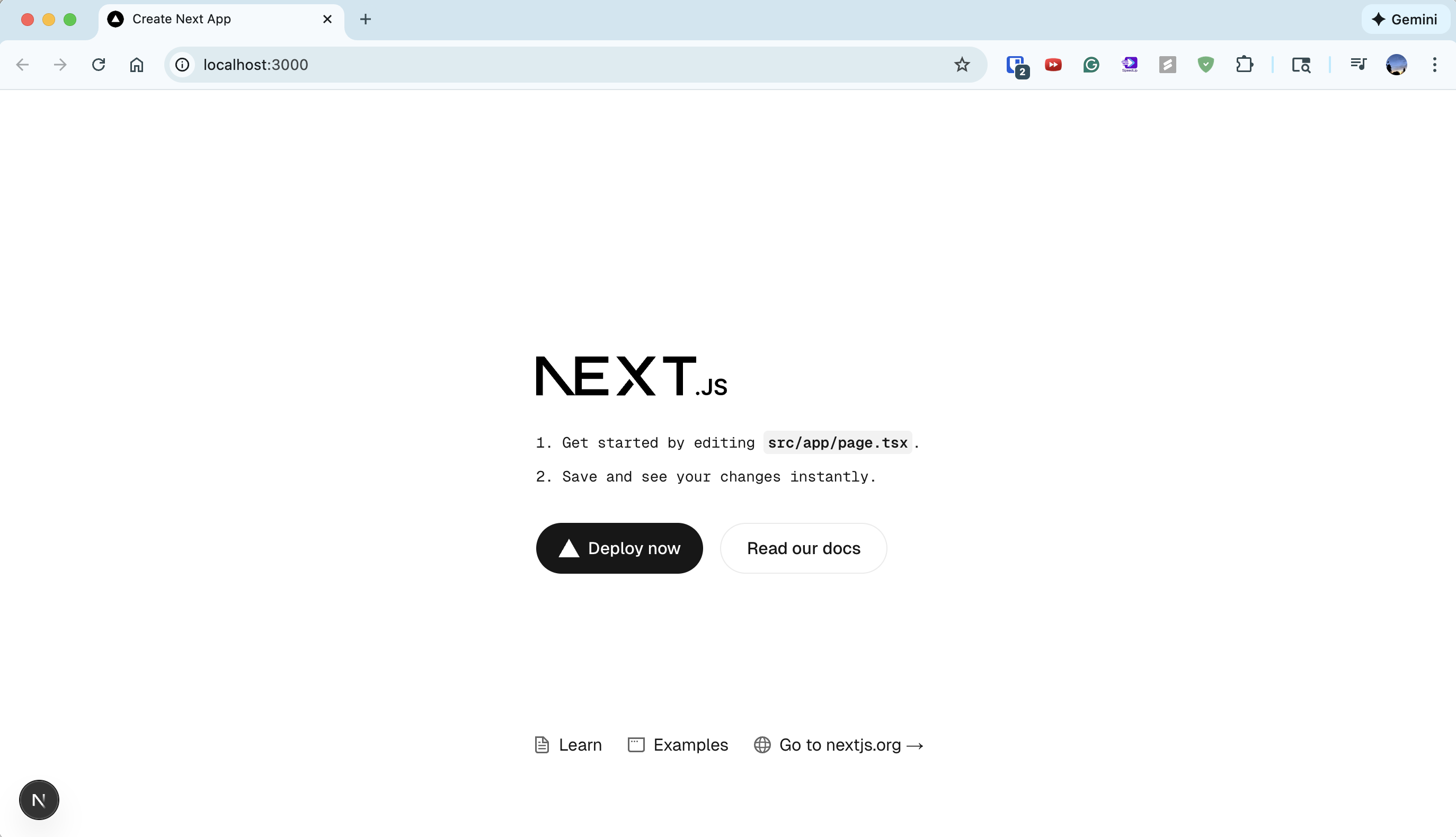 Blank Next.js app